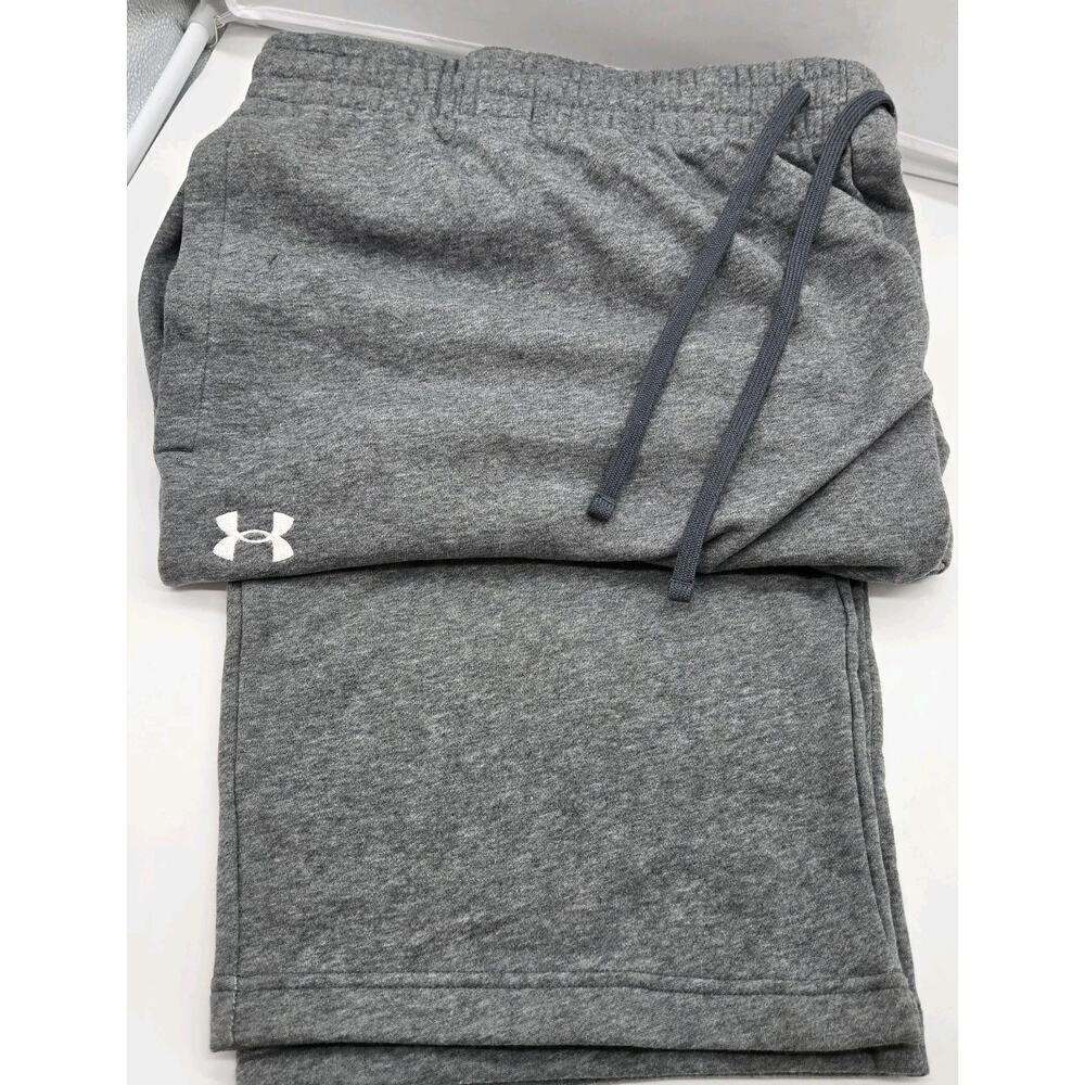 Under Armour UA Fleece Heathered Gray Mens Lightweight Pull-on Pants sz 5XL ATHL